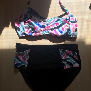 Two piece cut out swimsuit